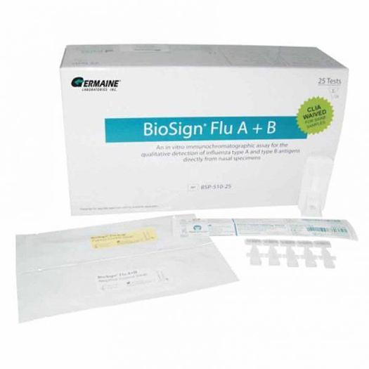 BioSign® Flu A & B Test, 25 Tests/Box Ref #BSP-510-25