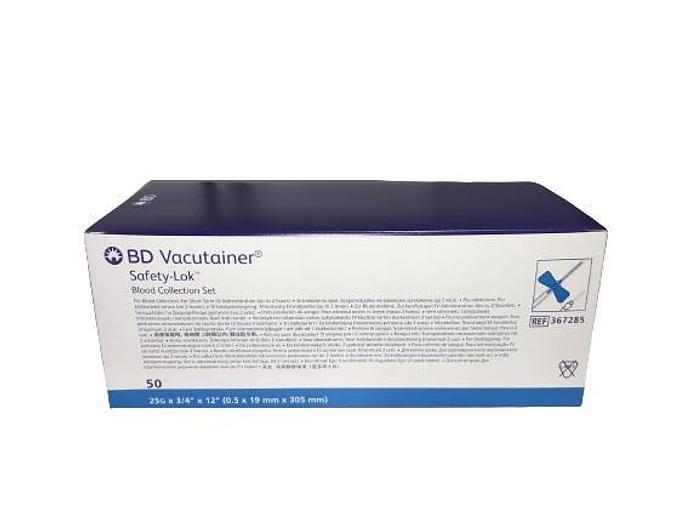 Agujas mariposa para recolección de sangre BD Vacutainer de 25 g, 50 agujas por caja