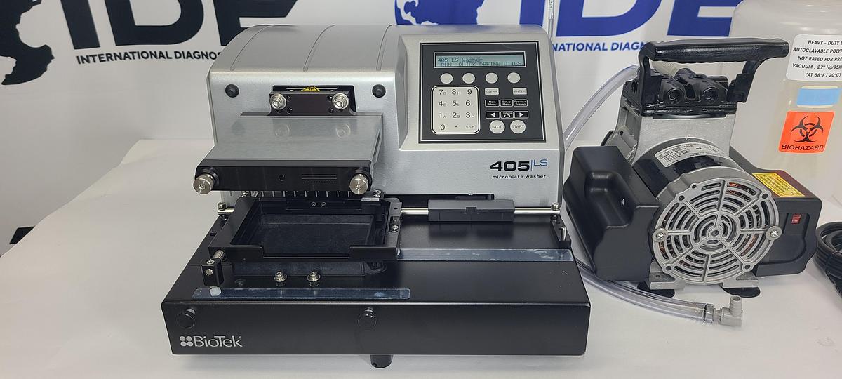 Refurbished Biotek 405 LS Microplate Washer Along with Agilent Vacuum Pump 3 - 96Well Plate