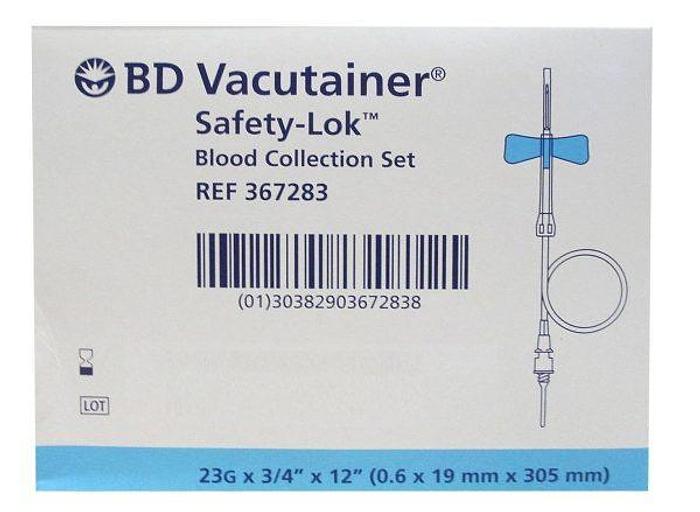 Aghi a farfalla per set di prelievo del sangue BD Vacutainer da 23 g, 50/scatola