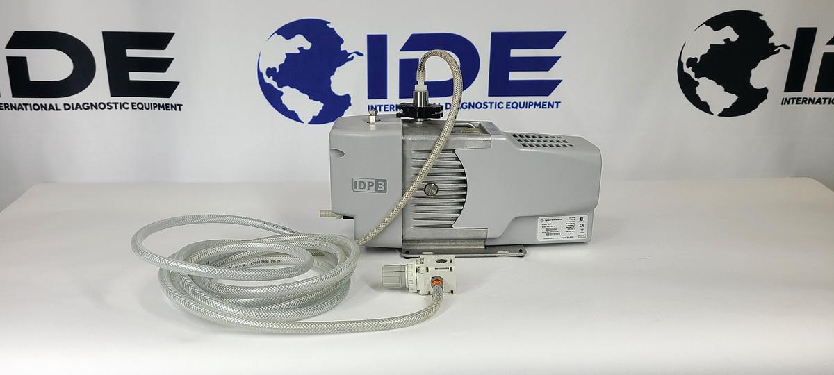 Used Agilent IDP-3 IDP3D21 Dry Scroll Vacuum Pump with Bottle and Connections Oil-Free