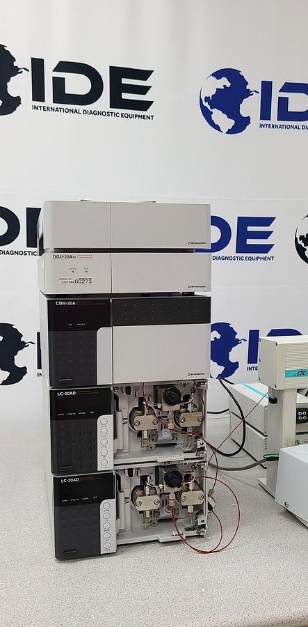 Used SHIMADZU Prominence LC-20a Modular HPLC System w/ CTC Analytics LEAP Auto Sampler and UV/VIS Detector