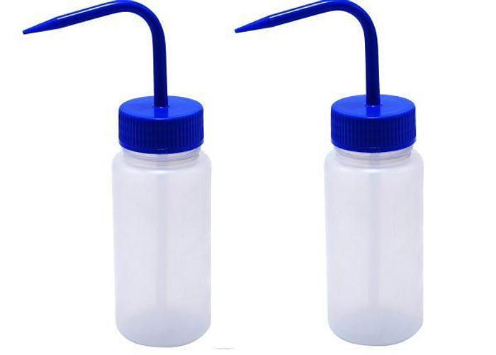 Globe Scientific LDPE Wash Bottles, 250ml / 8 Ounces DIY (Blank Packs, Blue)
