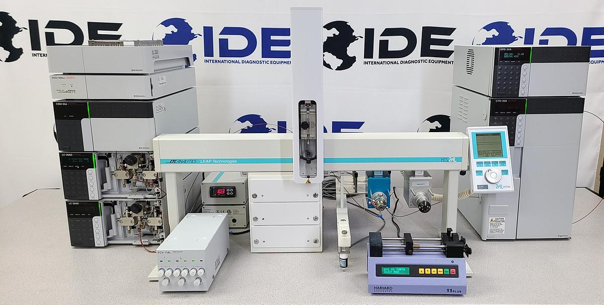 Used SHIMADZU Prominence LC-20a Modular HPLC System w/ CTC Analytics LEAP Auto Sampler and UV/VIS Detector