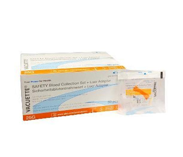 Agujas mariposa para extracción de sangre Greiner Bio-One de 25 g (caja de 50)