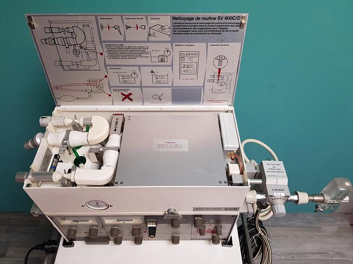 Gebraucht Siemens Elema AB Servo Ventilator 900 D Beatmungsgerät auf Trolley