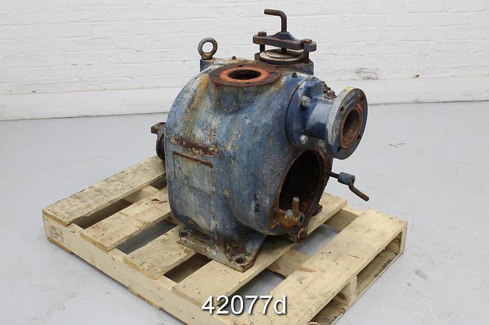Used Rueck T3A3-B Trash Pump, Iron Casing, 2-Vane 9" Stainless Steel Impeller #42077