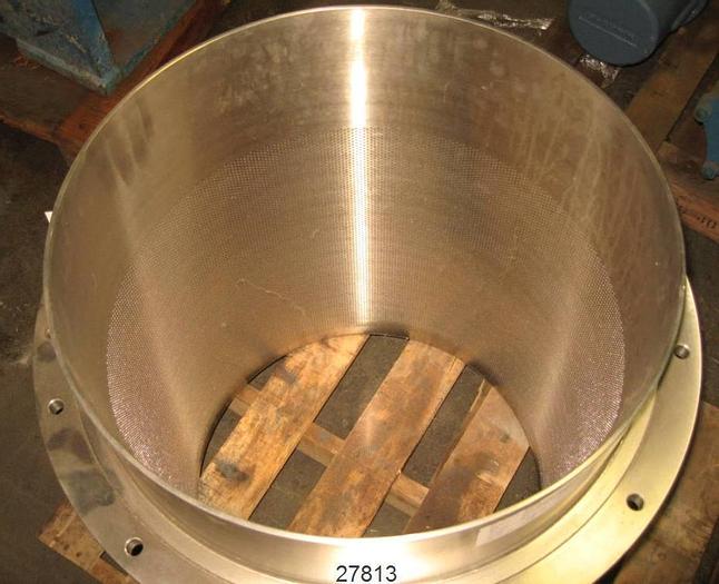 Unused Bird 400 Pressure Screen  Basket For Bird 400 Centrisorter, 0.071" Holes, 12% Open Area, Unused #27813
