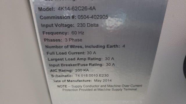 Used 2014 Schmid 4 zone digital controlled conveyor reflow oven