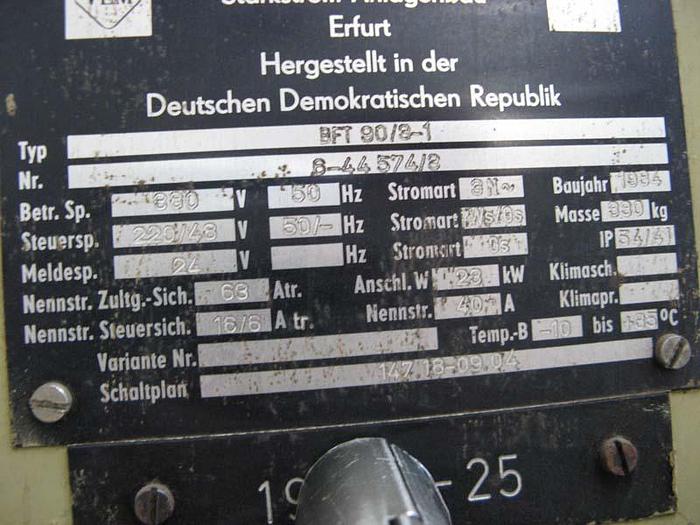 Used Borer Horizontal Table Type BFT 90/3-1