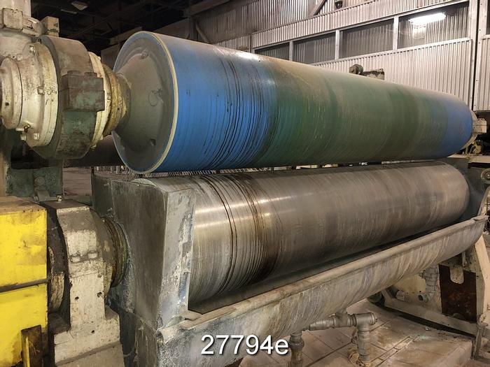 Used Manchester Vertical Size Press, 98" Face Rolls. #27794