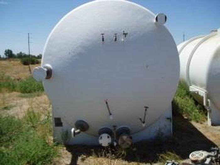 Used Tank, 1,300 Gallon, S/st, Lox, 60 PSI, Jkt, Horiz, Cryogenic #S733092