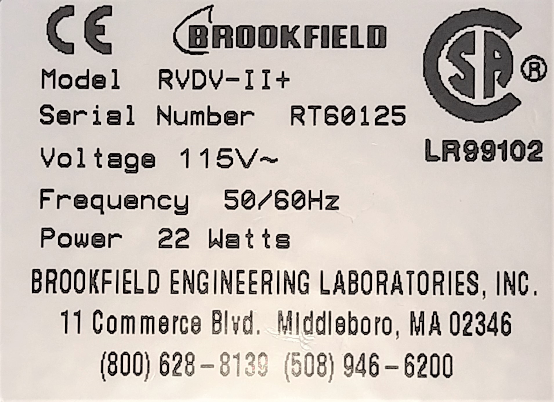 Used Sold Brookfield RV DVII+ Programmable COMPLETE KIT