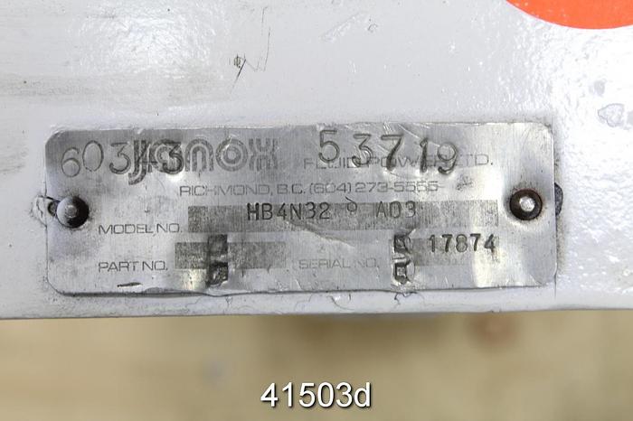 Used Jonox HB4N329A03 4" Control Valve, Storeroom Spare #41503