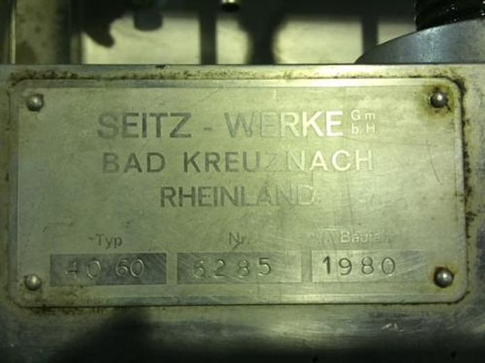 Used Seitz rustfri kammerfilterpresse