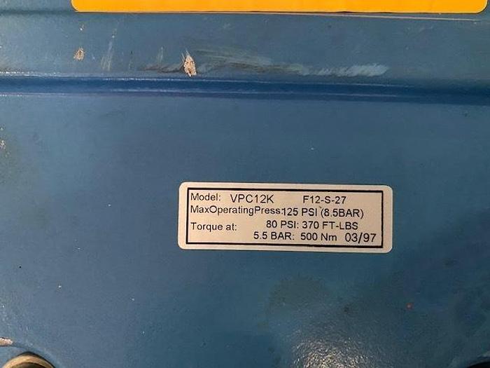 Used JAMESBURY  MDL. VPC12K PNEUMATIC ACTUATOR W/ 12"  S/S VALVE (2) Avail.