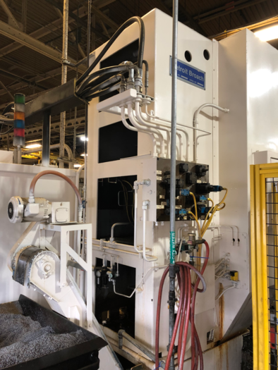 Used DETROIT 10 TON X 42" TABLE UP VERTICAL HYDRUALIC BROACHING MACHIINE