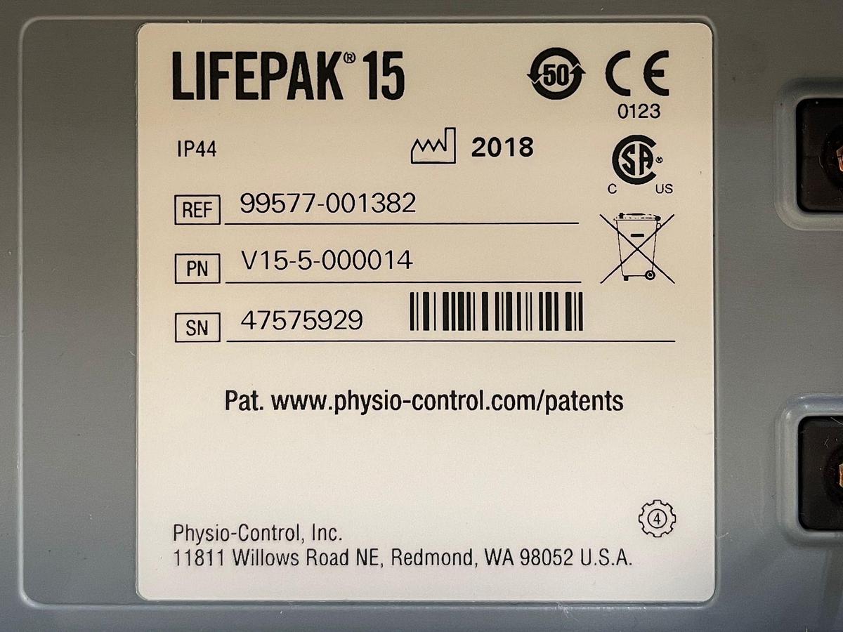 Used Physio Control Lifepak 15 Monitor YOM: 2018