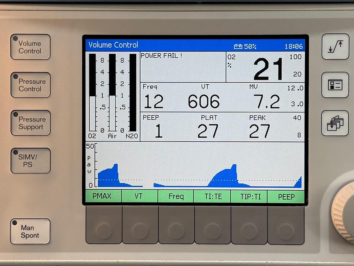 Used Dräger Fabius Tiro YOM: 2011  Include GE B650 Patient Monitor YOM: 2013 With SPO2 & ECG Cables