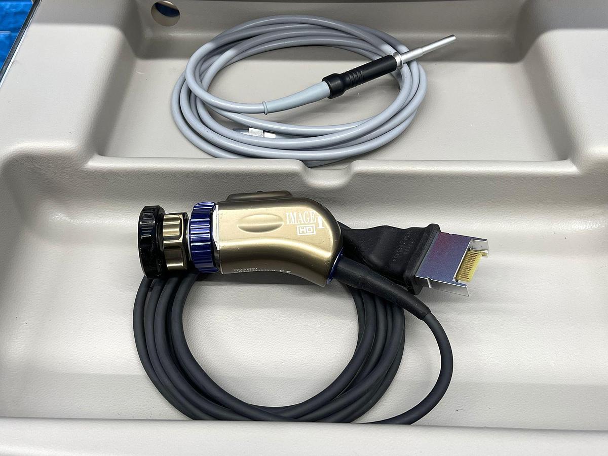 Used Karl Storz Laparoscopy Tower Karl Storz 24Inch LCD Monitor  Karl Storz Endoflator  Karl Storz Xenon 300 Karl Storz Image 1 Hub Karl Storz H3 Camera Head