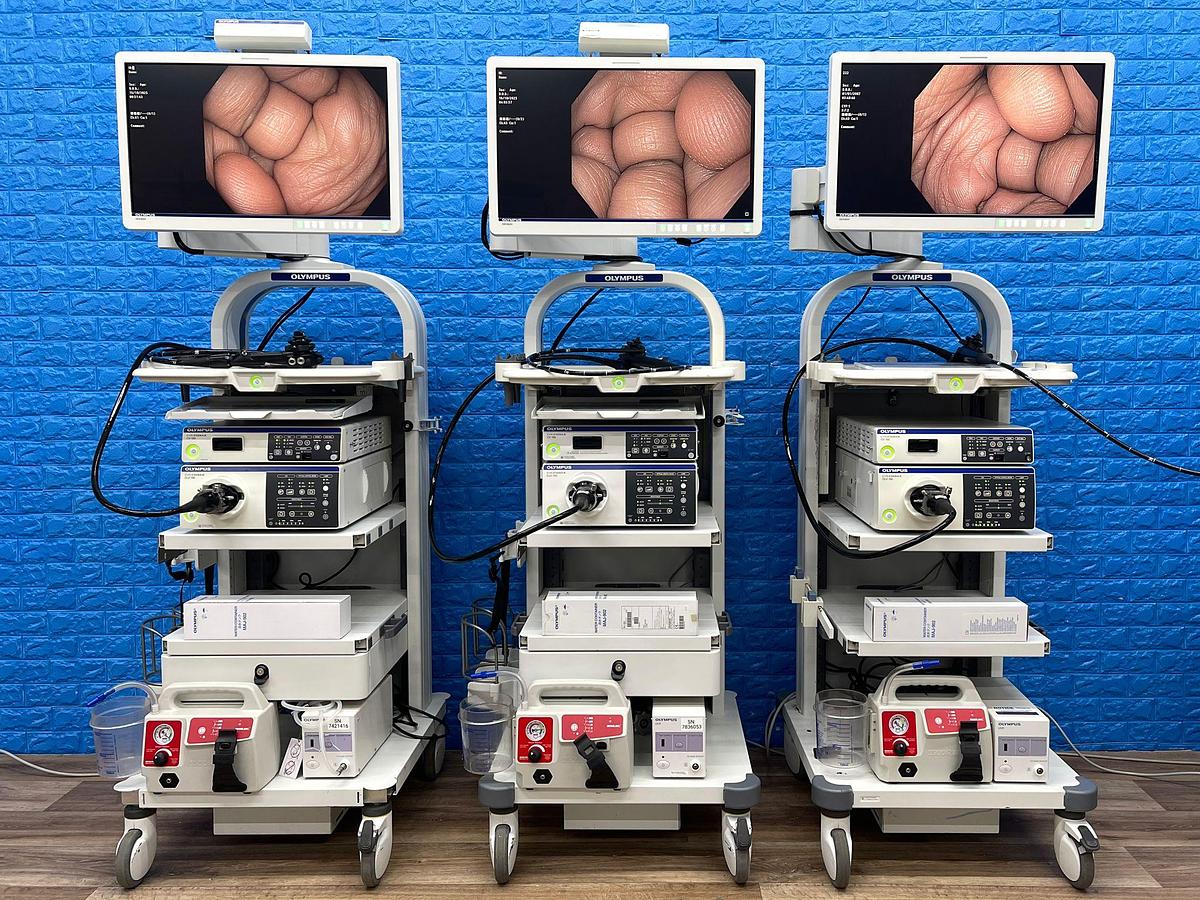 Used Olympus CV-190 with CLV-190 Endoscopy Tower 