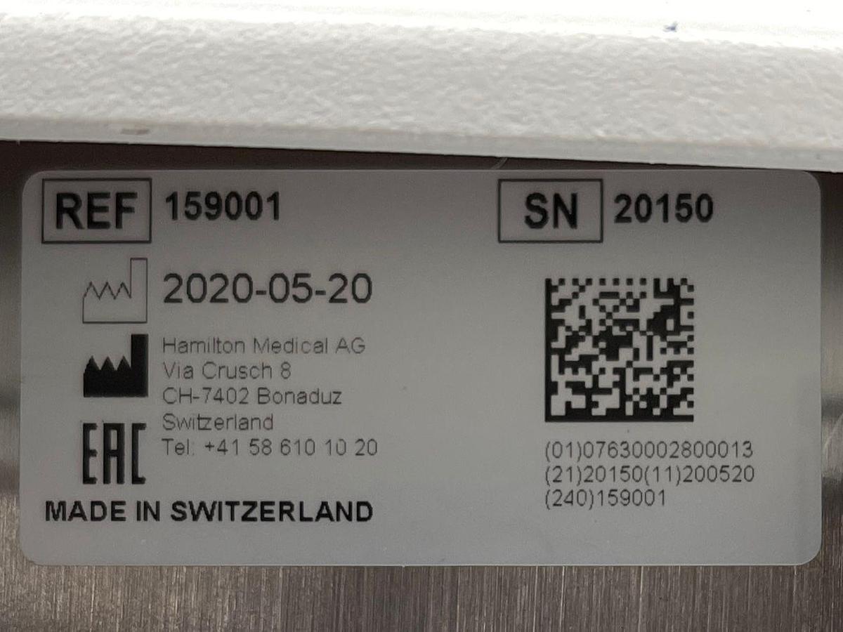 Used Hamilton G5 Ventilator YOM: 2020
