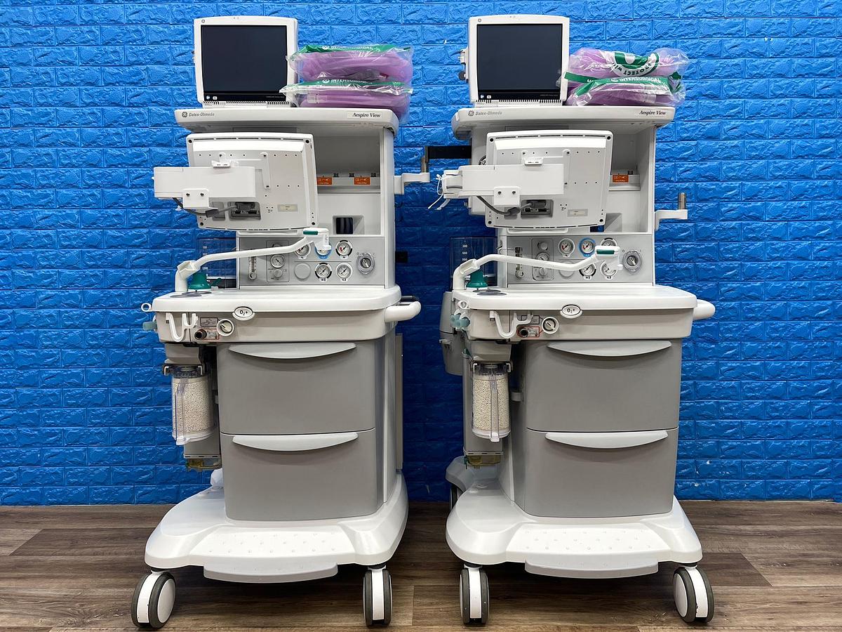 Used GE Aespire View Anesthesia YOM: 2015 Include GE B450 Patient Monitor With E-miniC Gas Madul And Leads YOM: 2015