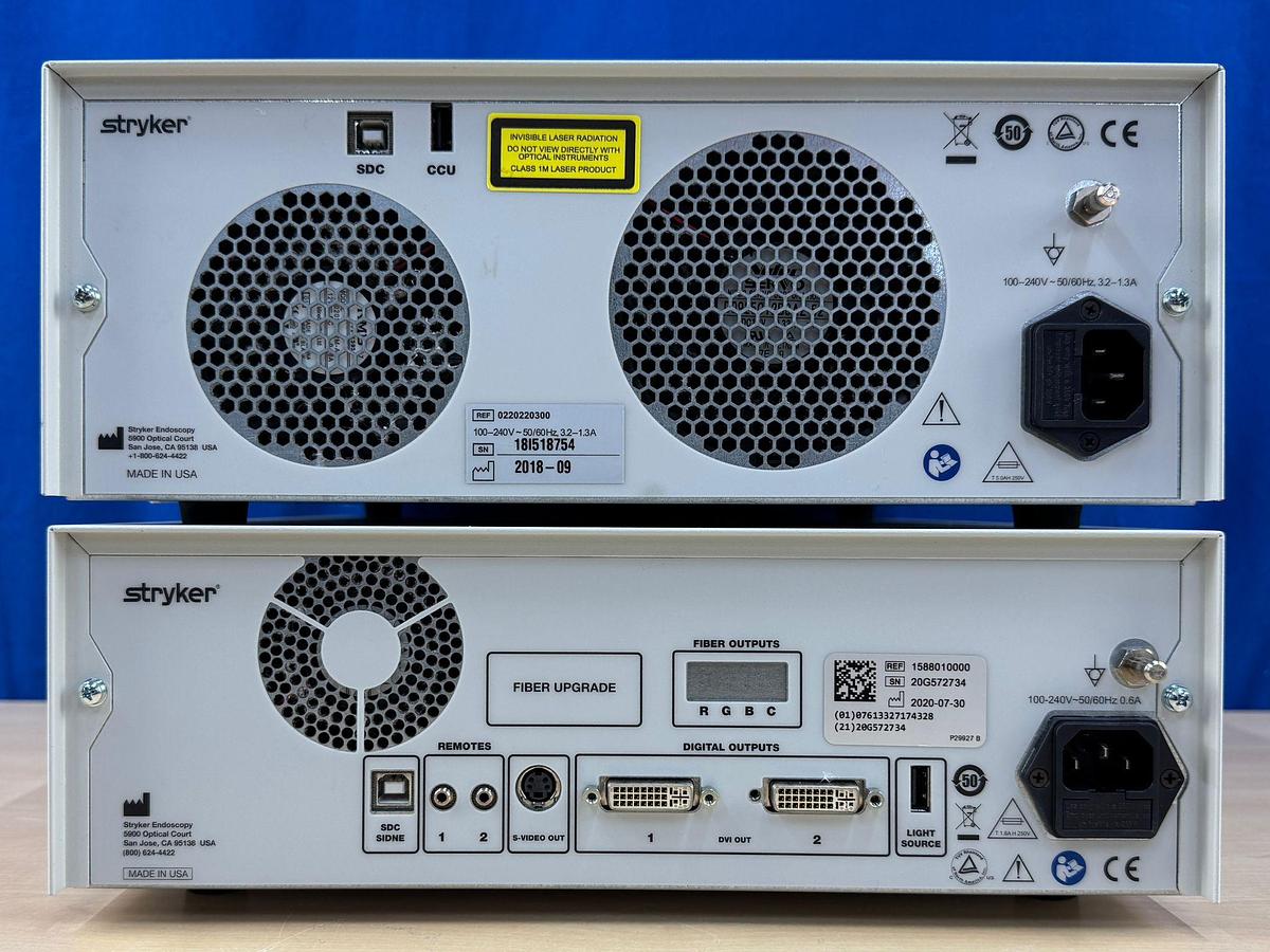 Used Stryker 1588 Processor YOM: 2020 SN: 20G572734 Stryker LIO LED Light Source With AIM YOM: 2018 SN: 181518754 Stryker 1588 Camera Head SN: 18K572614