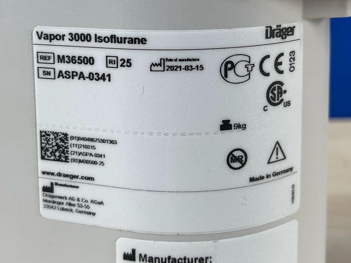 Used DRAEGER Isoflurane 3000