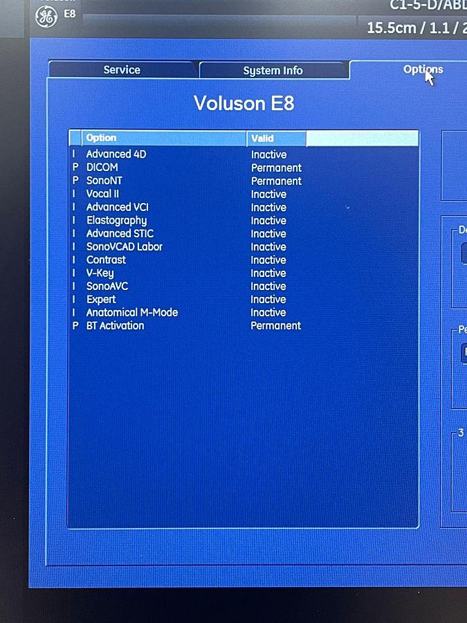 Used GE Voluson E8, YOM: 2011