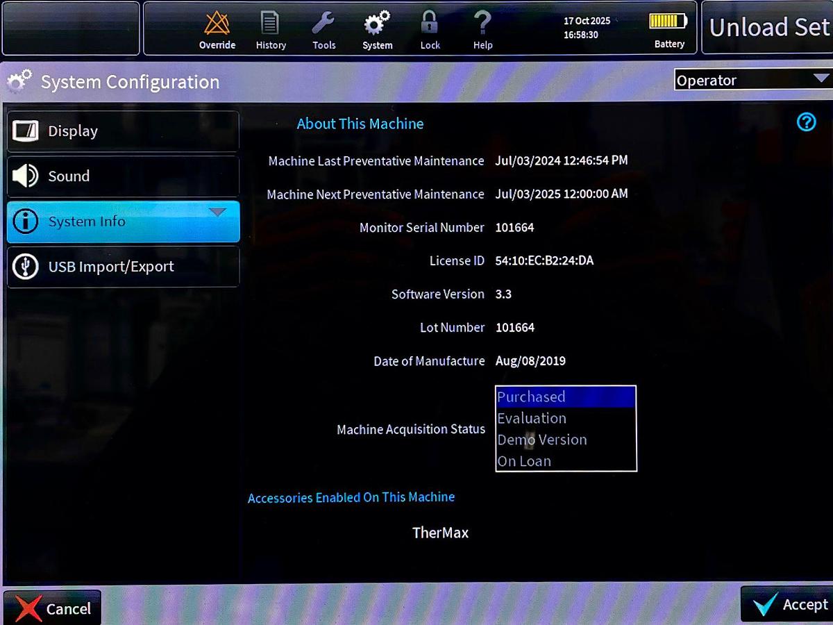Used 9x Baxter PrismaX CRRT Dialysis Machines YOM: 2019