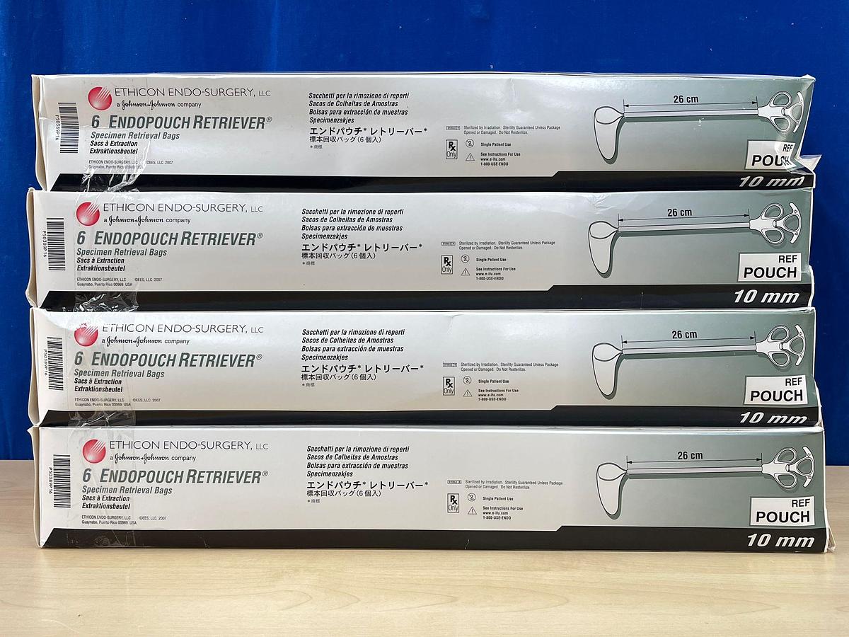 Used ETHICON ENDO-SURGERY Endopouch Retriever Specimen Retrieval Bag 26 CM 10 MM Each box