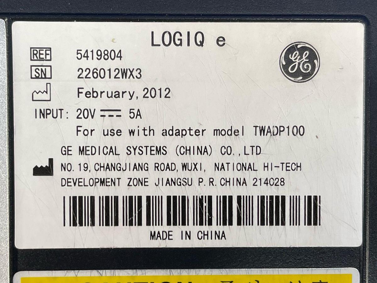 Used Ge Logiq E YOM: 2012 Probe 4C-RS YOM: 2017