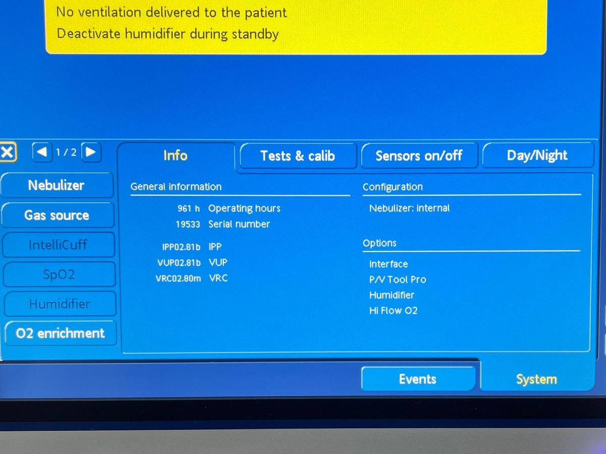 Used  Hamilton G5 Ventilator YOM: 2020 