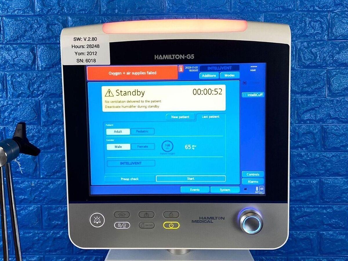 Used HAMILTON G5 Intellivent Ventilator