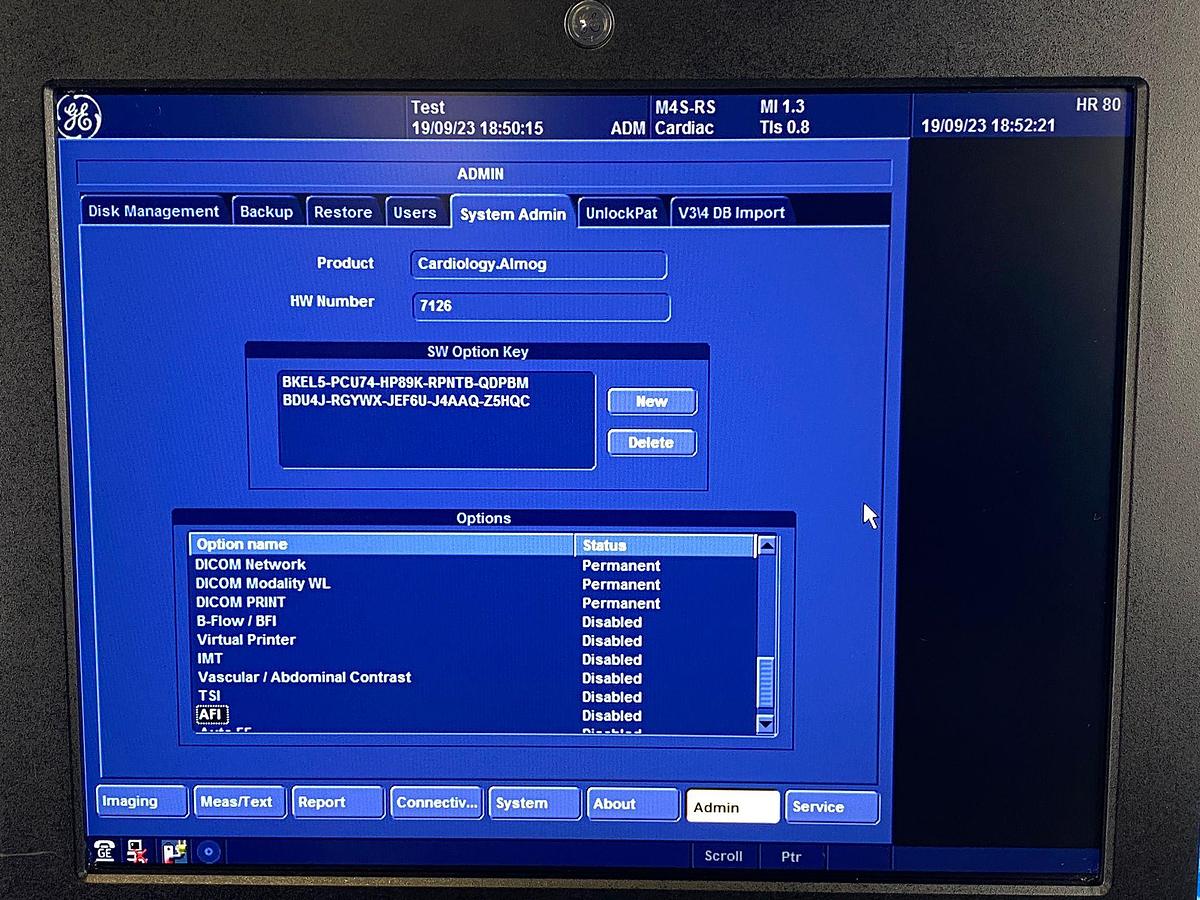 Used GE VIVID S6 YOM: 2013 Includes: M4S Cardiac Probe