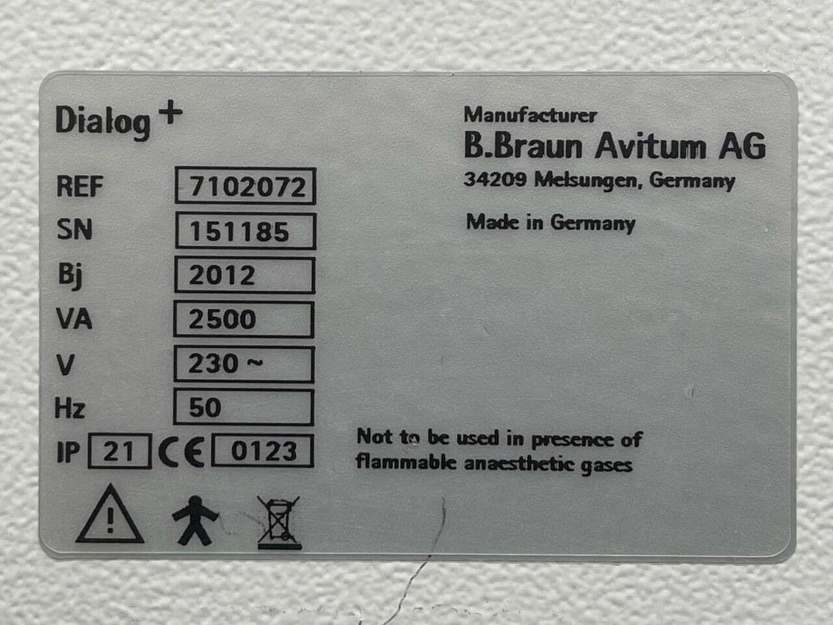Used B BRAUN Dialog + Adimea, YOM