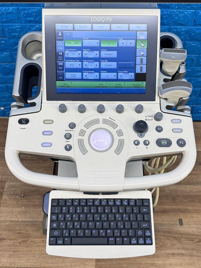 Used GE LOGIQ P9 YOM: 2016 R1 with Convex C1-5-RS YOM: 2022 and Linear Probe 9L-RS YOM: 2018