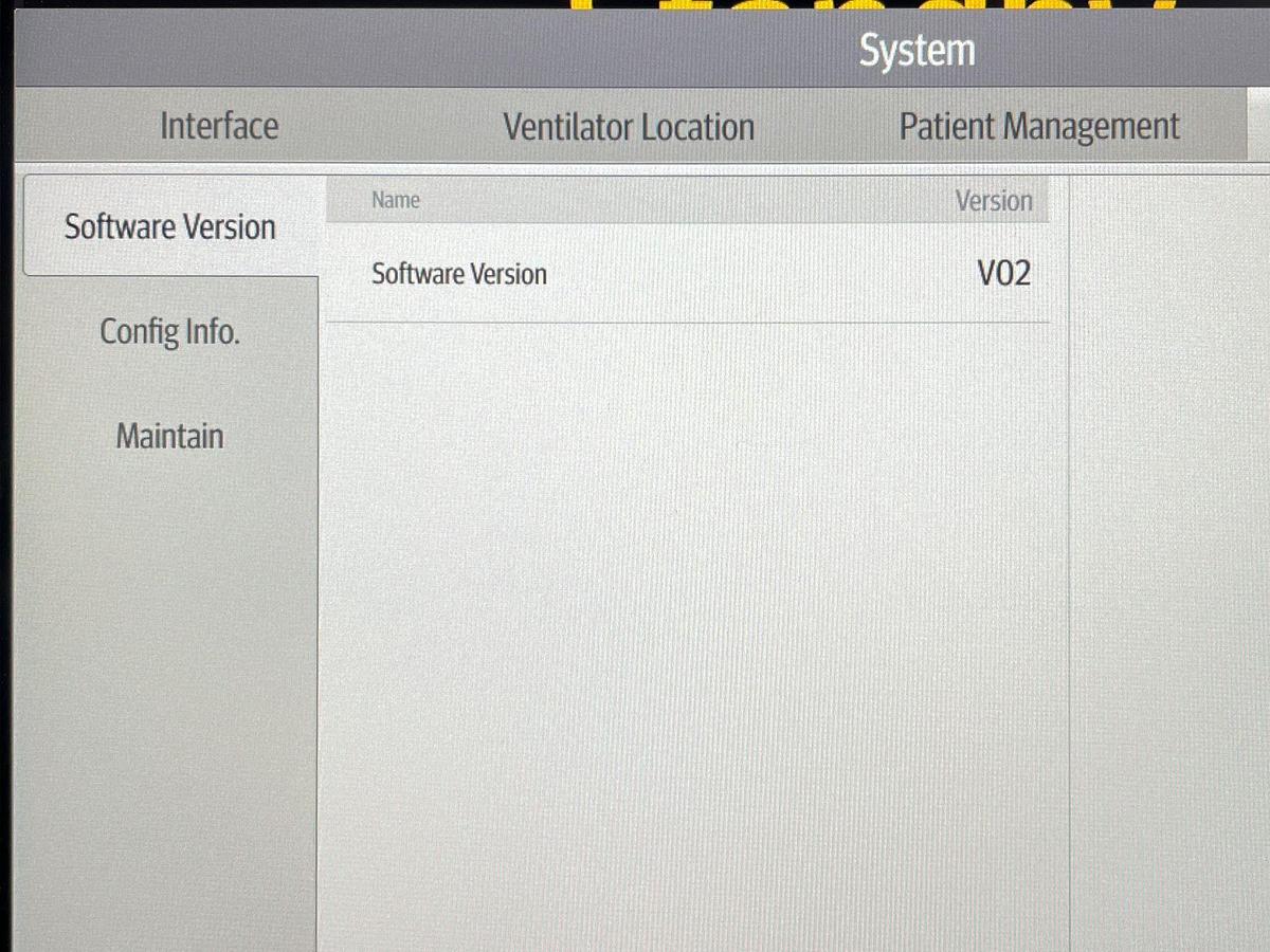 Used Mindray SV600 Ventilator YOM: 2020