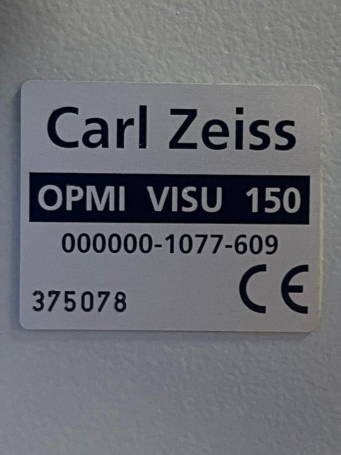 Used ZEISS S8 OPMI VISU 150 Microscope  