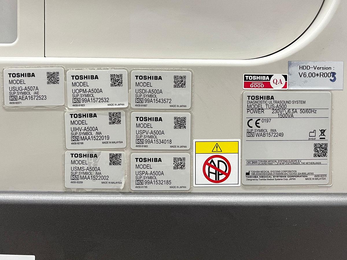Used TOSHIBA Ultrasound Aplio 500 YOM: 2015 