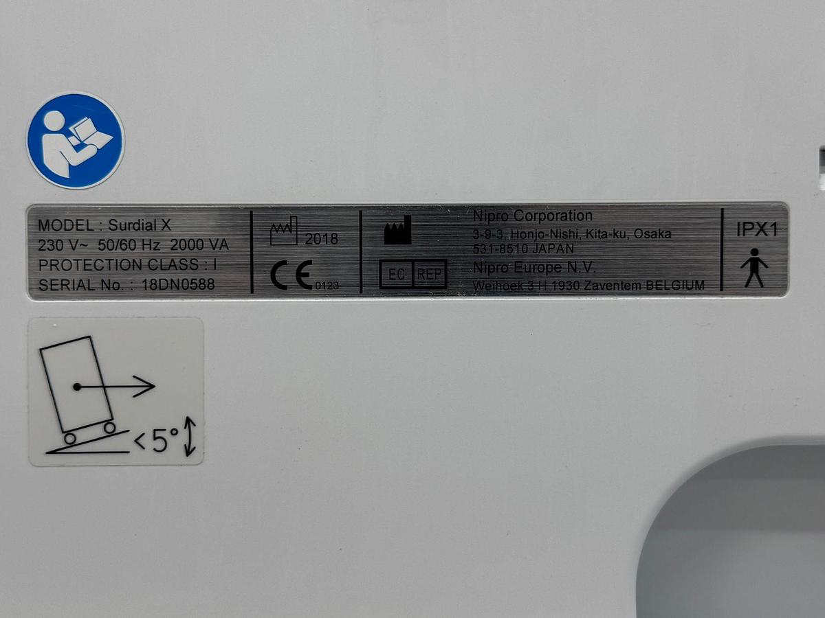 Used Nipro Surdial X Dialysis YOM: 2018 SN: 18DN0584 YOM: 2018