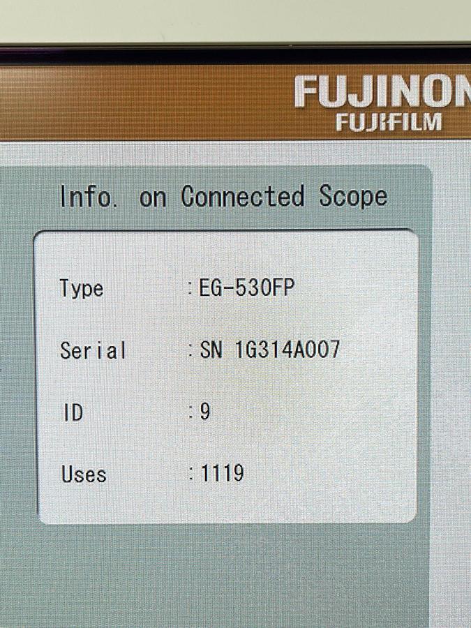 Used Fujinon Scope Model: EG-530FP Gastroscope