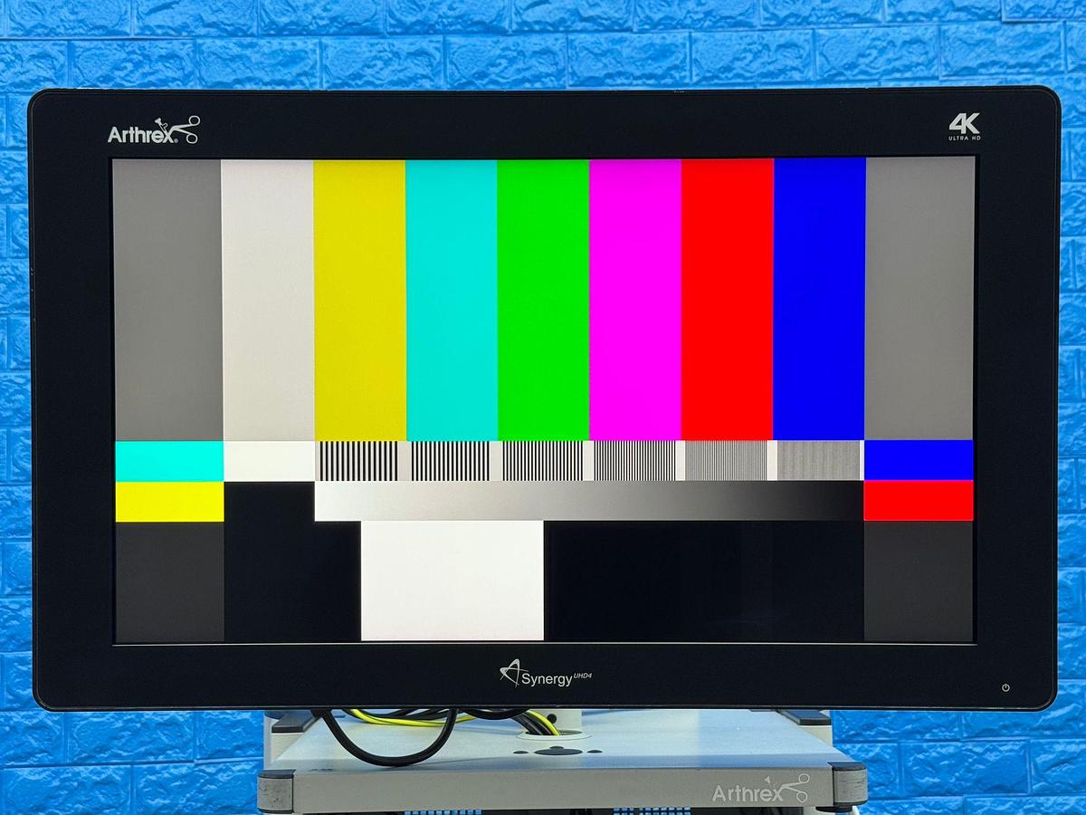 Used Arthrex 4K Laparoscopy Tower - LED 4K Monitor 32 inch YOM: 2018  - Synergy UHD4 4K Vision LED Image Processor  - Arthrex 4K Ultra Autoclave Camera Head    - Karl Storz Endoflator   - Arthrex Trolley