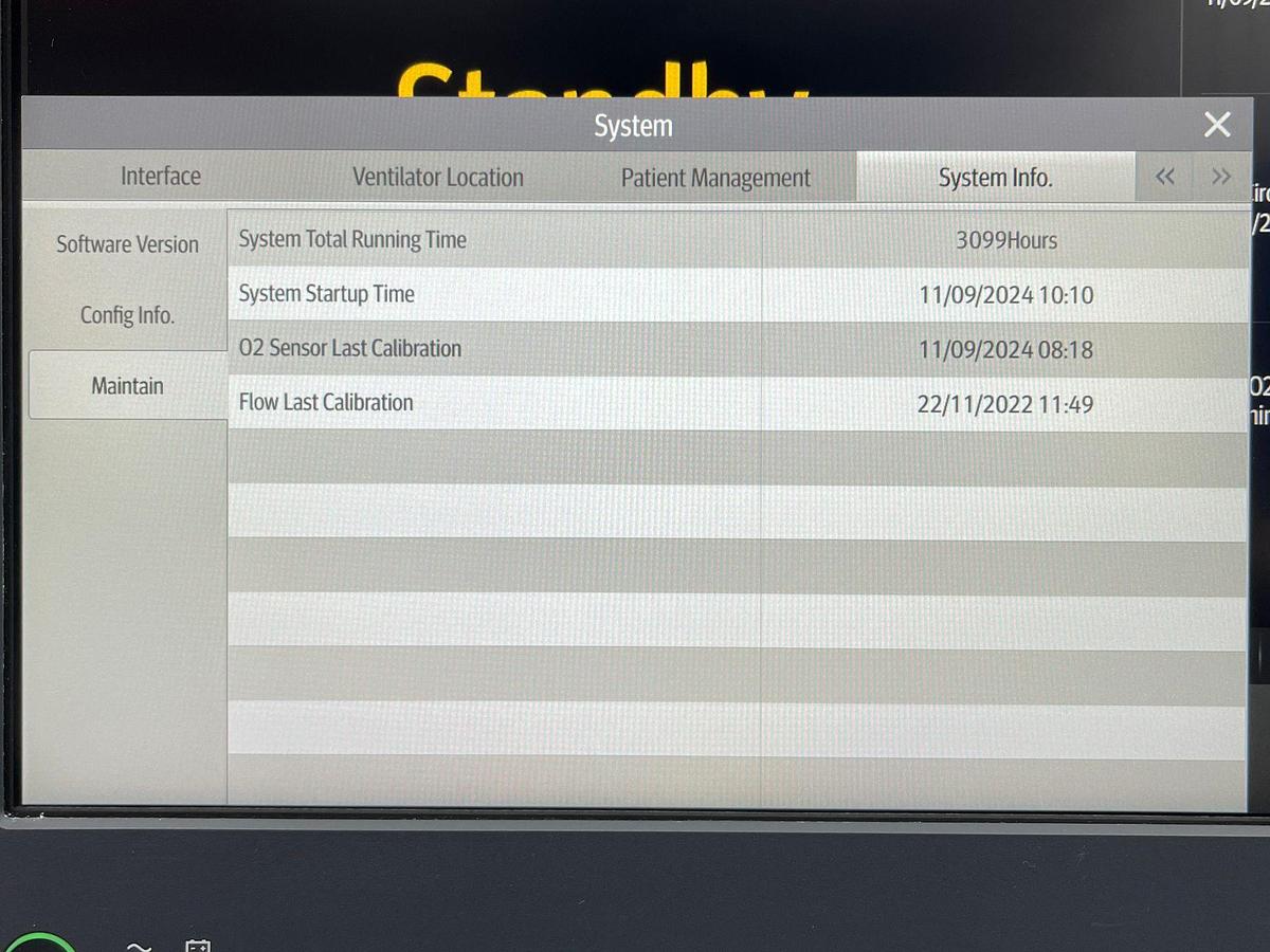 Used Mindray SV600 Ventilator YOM: 2020