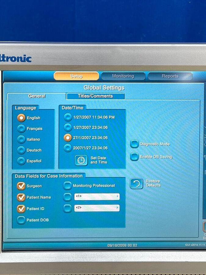Used MEDTRONIC NIM Response 3.0, Monitor (REF: 8253002)