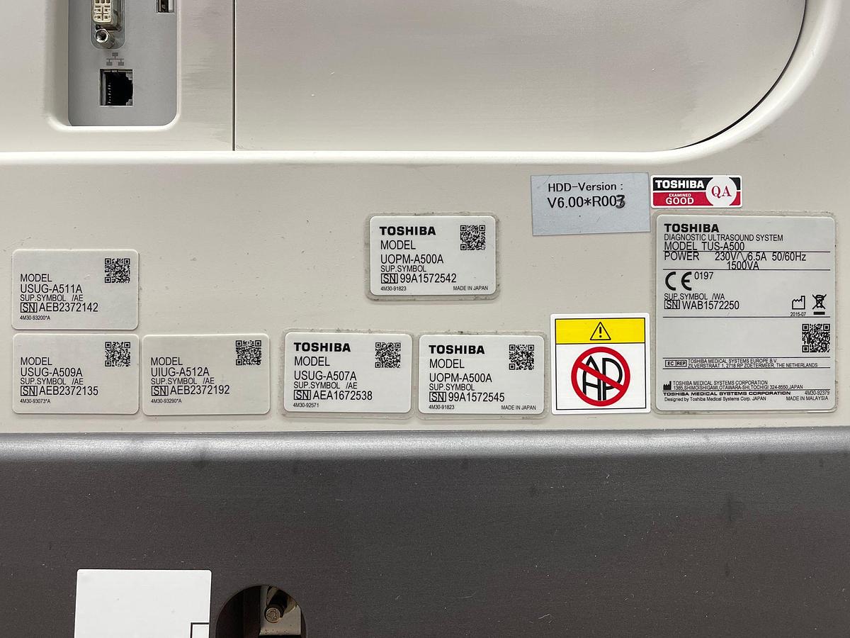 Used Toshiba Ultrasound Aplio 500 YOM: 2015