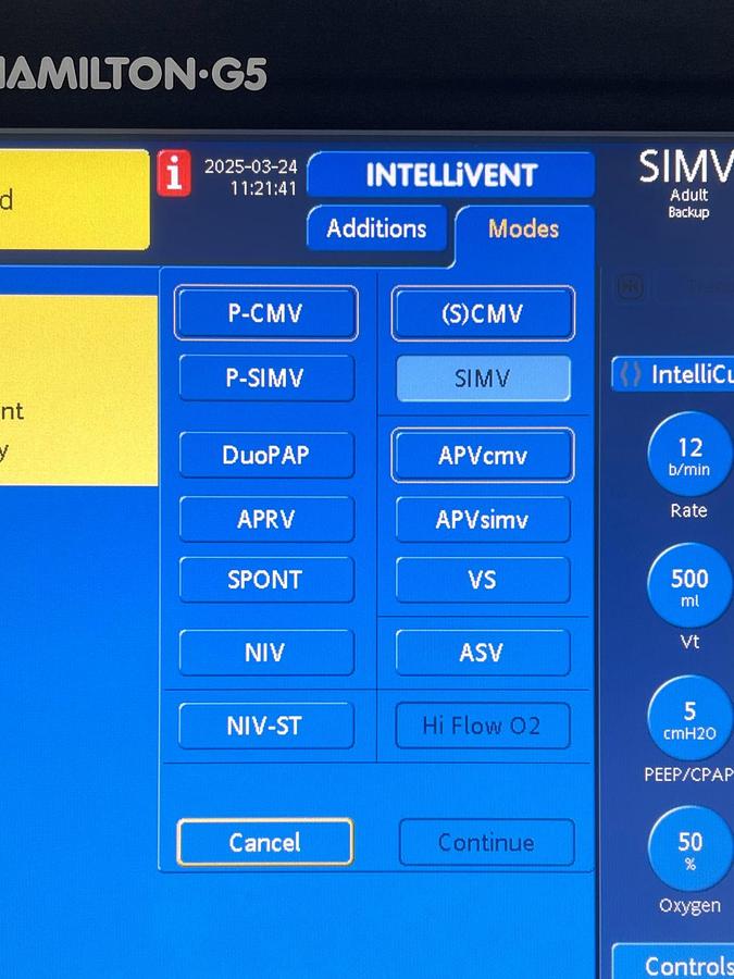 Used HAMILTON S1 Ventilator with Neonatal, Peads and Adult option YOM: 2013