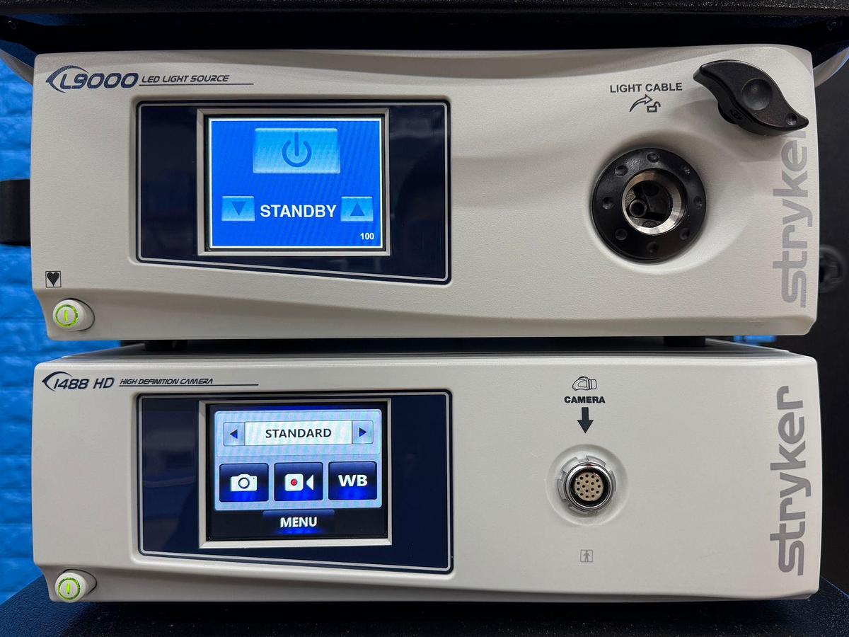 Used Stryker 1488 Processor  YOM: 2017  Stryker L9000 LED Light Source  YOM: 2014 Stryker 1488 Camera Head 
