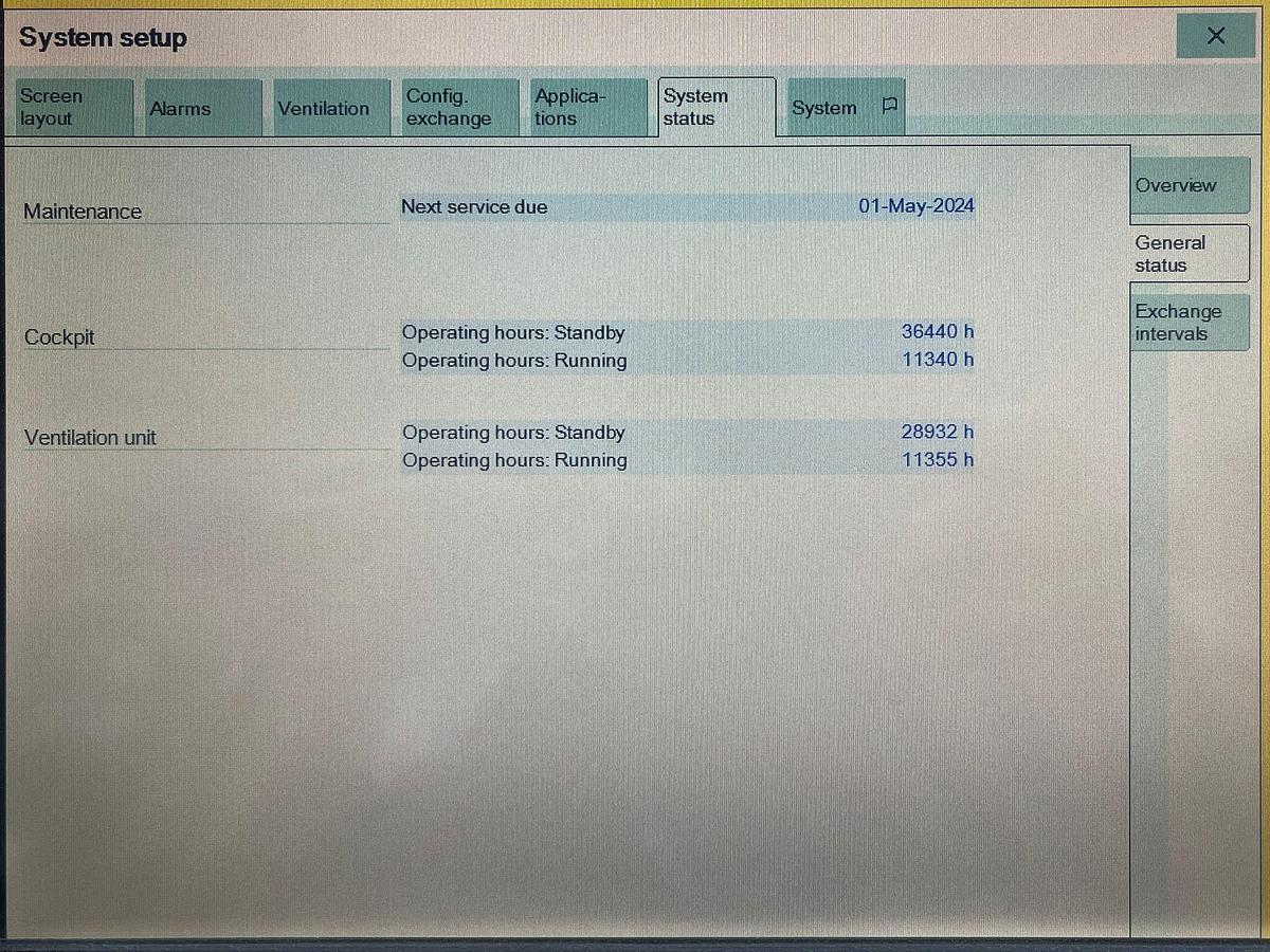 Used Dräger Evita V500 Ventilator SW: S02.51.01 Hours: 11355 YOM: 2017 